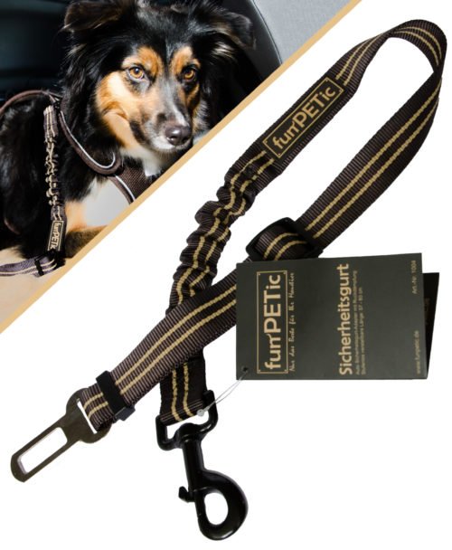 Hunde Sicherheitsgurt 100 cm, schwarz 