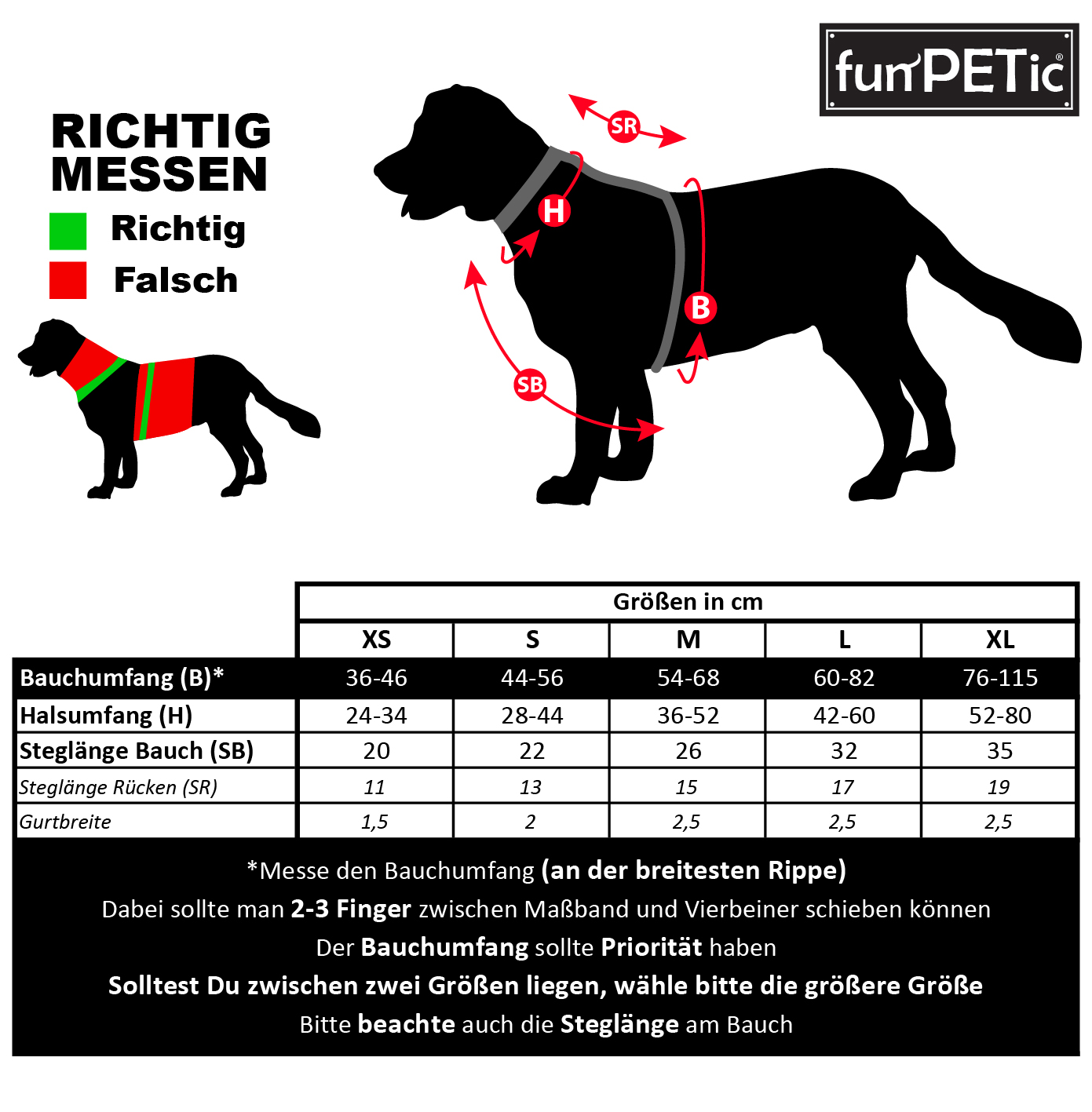 funPETic® Hundegeschirr Essential - Schwarz (All Black) – Bild 6