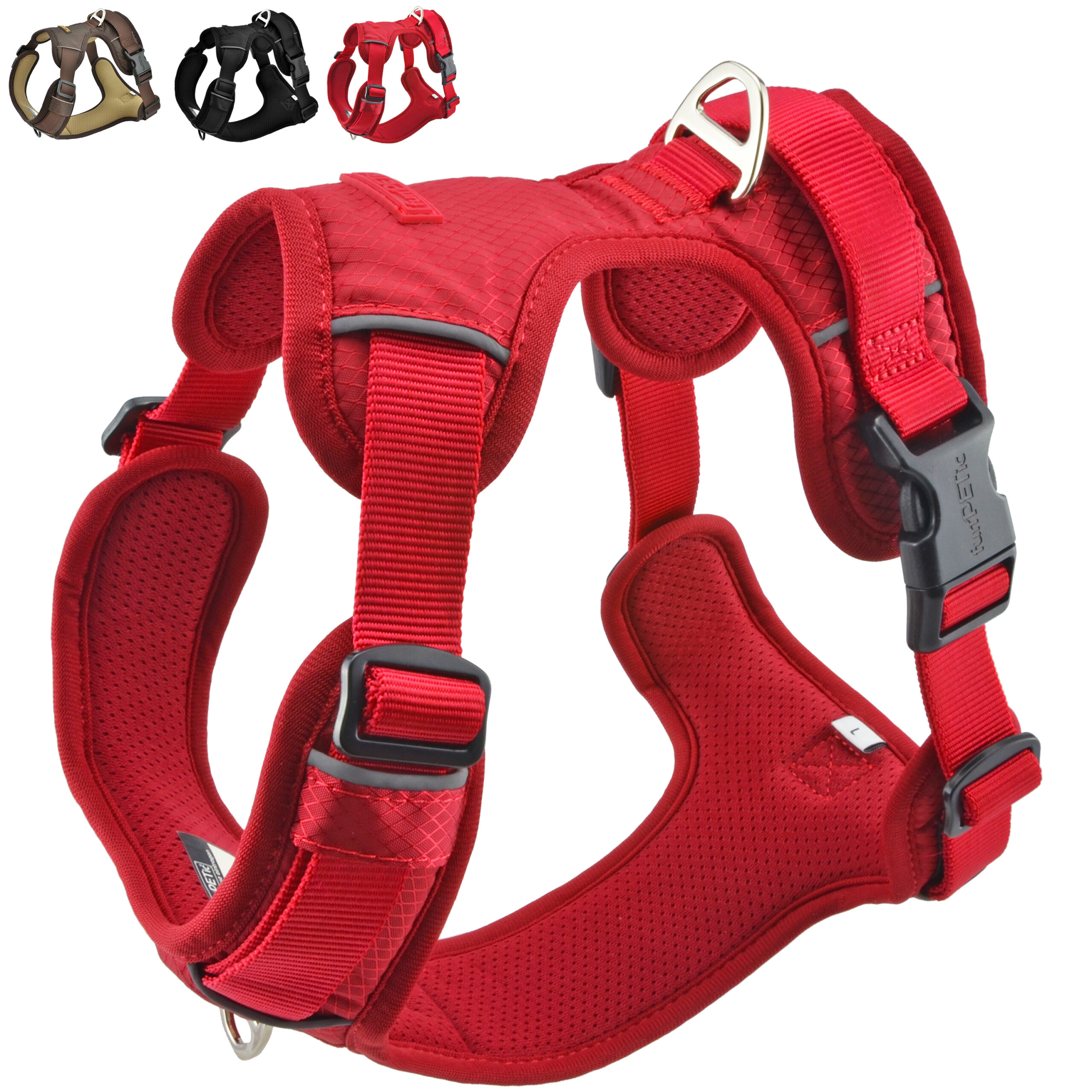 funPETic® Hundegeschirr Essential - Rot (Berry Red)