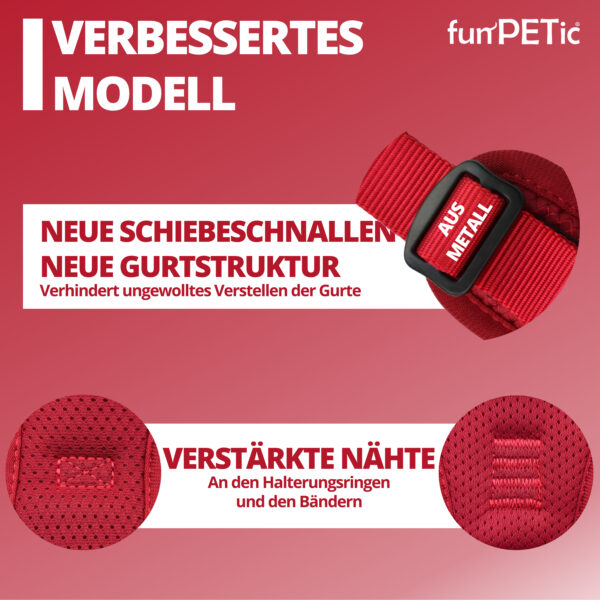 funPETic® Hundegeschirr Essential - Rot (Berry Red) – Bild 2